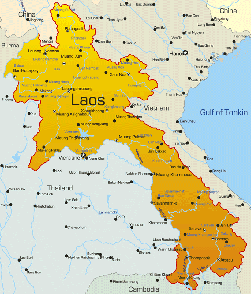 Laos Map